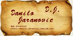 Danilo Jaranović vizit kartica